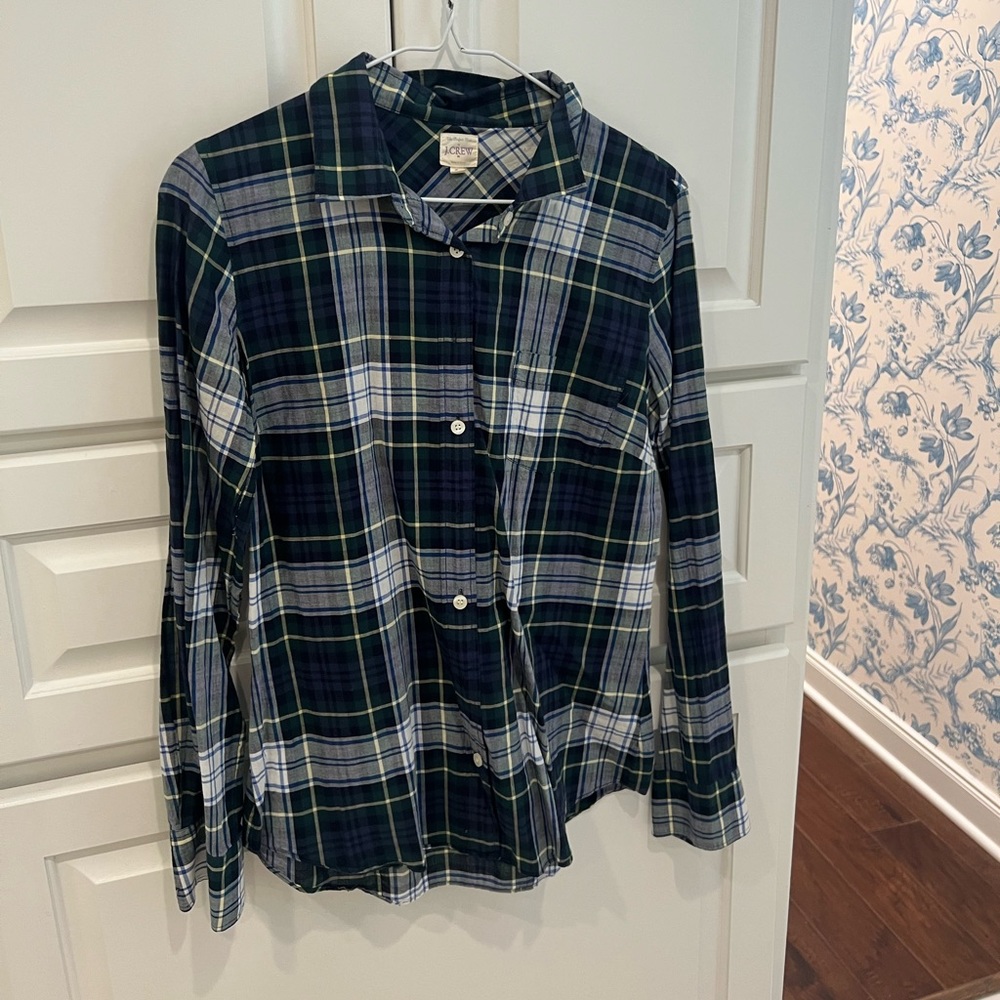 J CREW PLAID BUTTON DOWN